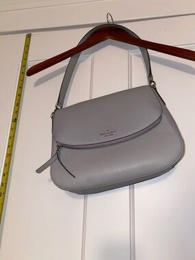 Kate Spade purse in grey, stone, and silver